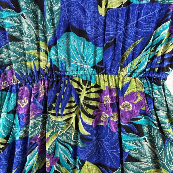 Vintage RJ Stevens Tropical Dress Women's 10 Paradise Beachy Resort Vacation - Picture 7 of 16